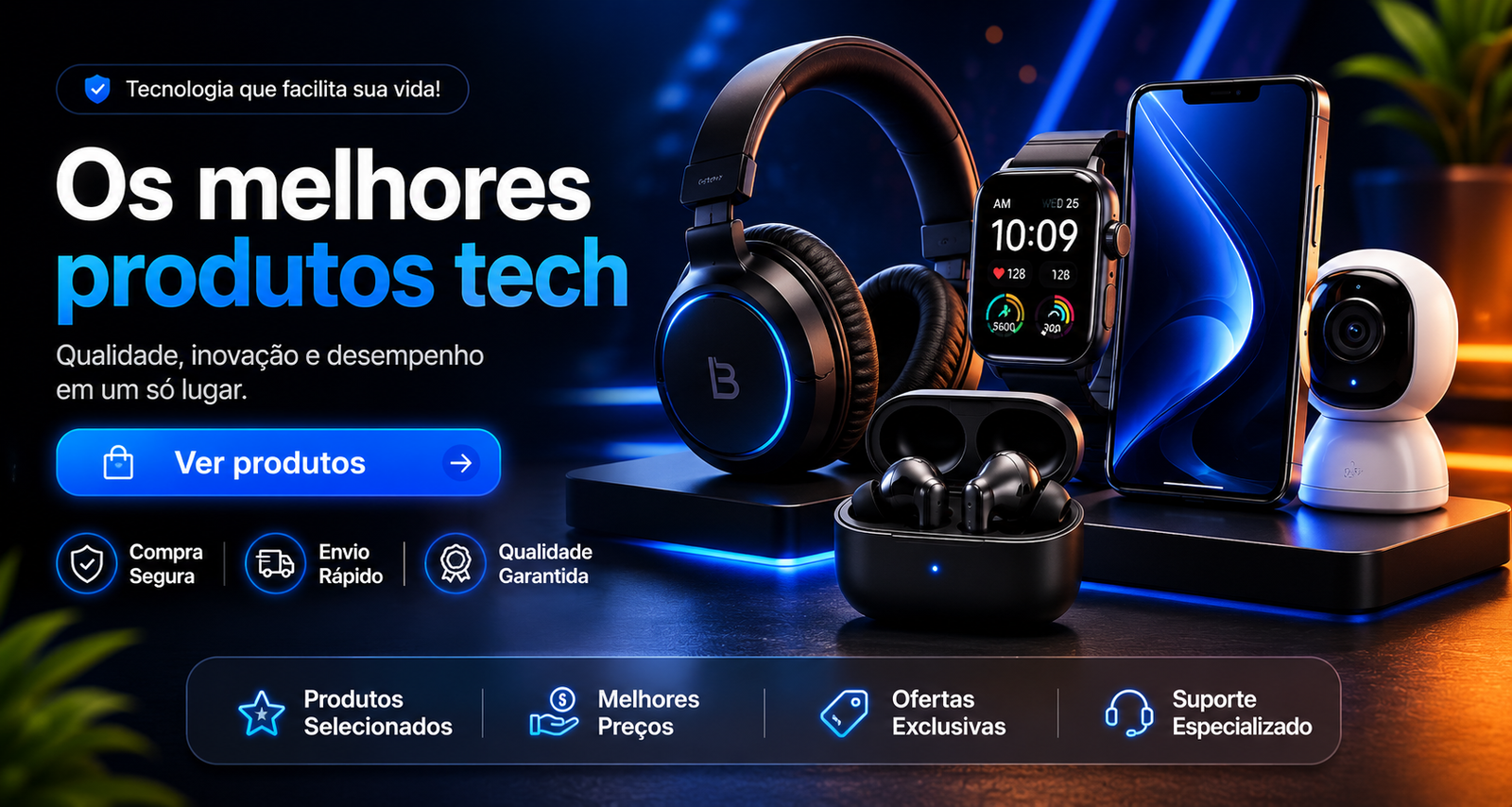 Produtos tech selecionados do Produto Oficial